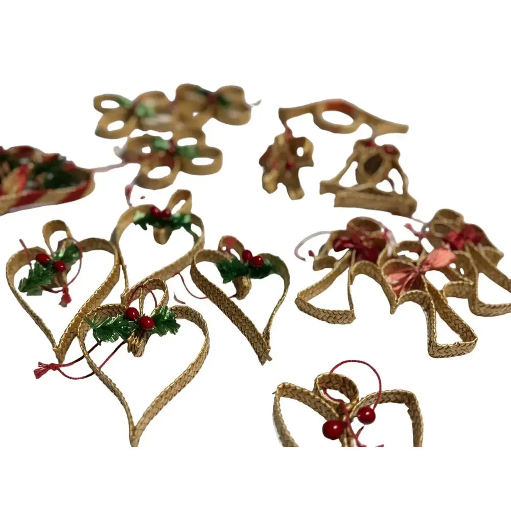 17 Swedish Straw Natural Christmas Ornaments